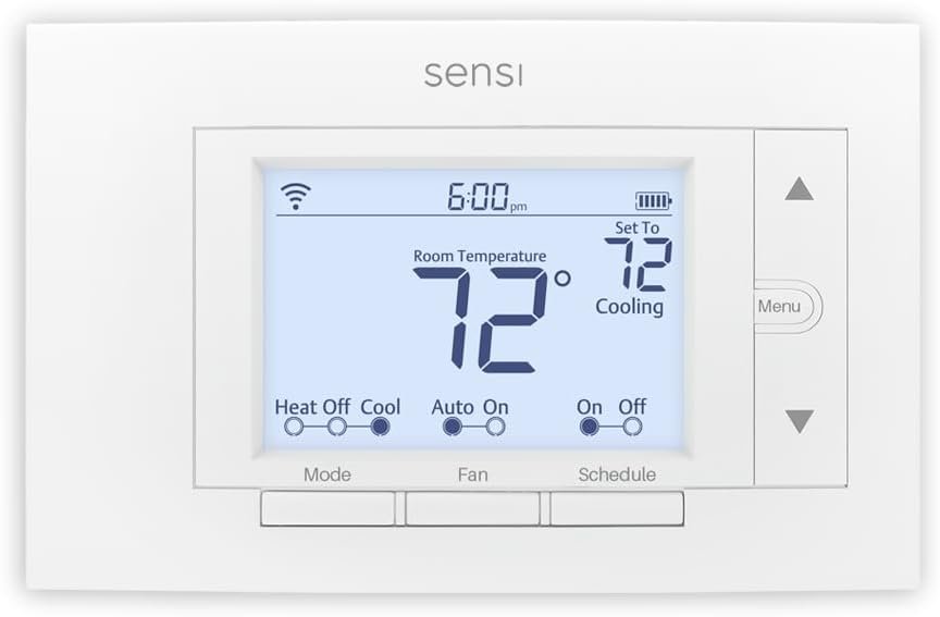Sensi Smart Thermostat, Wi-Fi, Energy Star Certified, Alexa, 1F87U-42WF