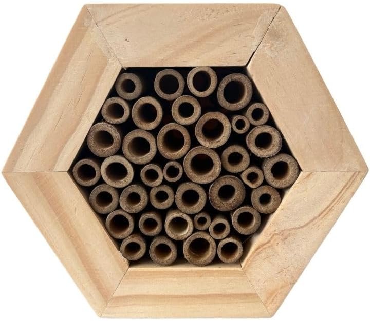 Lovebird Products Bug Hotel,Insect House for the Backyard, Bee House for the Garden, Natural Habitat for Beneficial Bees, Bugs, Butterflys