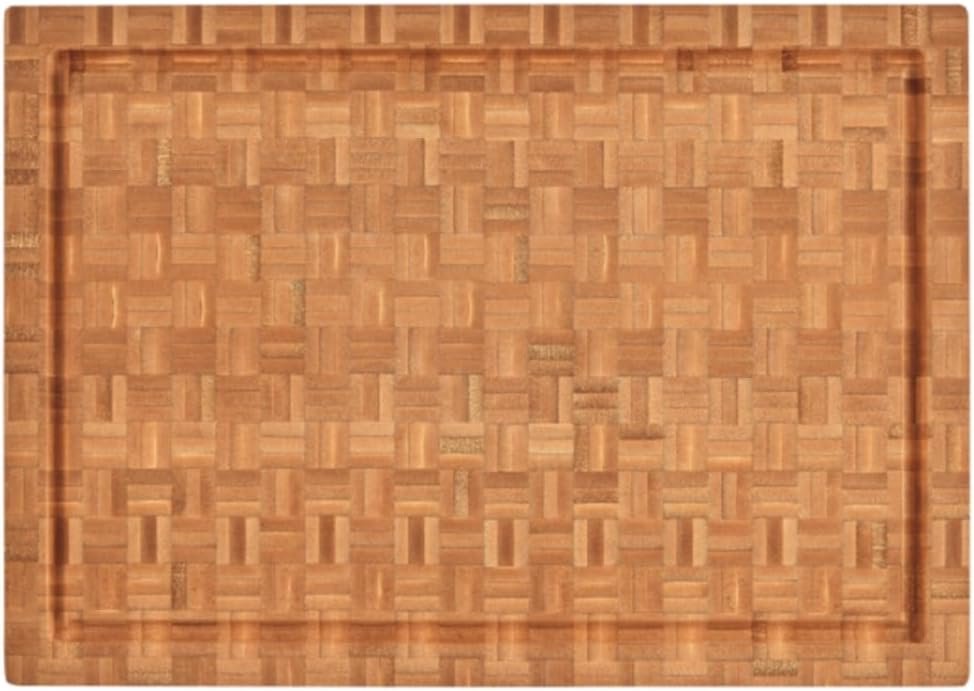Cuisinart 17″ Reversible End Grain Bamboo Cutting Board Embedded Handles