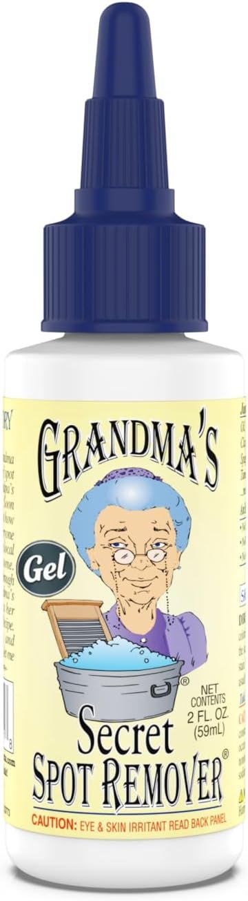 Grandma’s Secret Spot Remover Gel – On-the-Go Travel Size Fabric Stain Remover for Clothes – Chlorine, Bleach and Toxin-Free – Removes Oil, Paint, Blood and Pet Stains – 2 Ounce