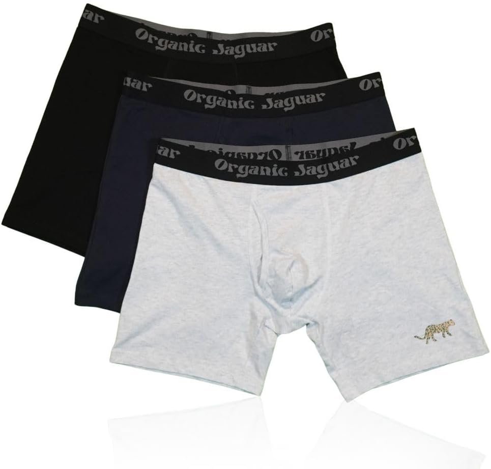 Organic Jaguar Briefs for Men, 3 Pack, 100% Cotton, Sustainable, Soft, Lightweight, Breathable