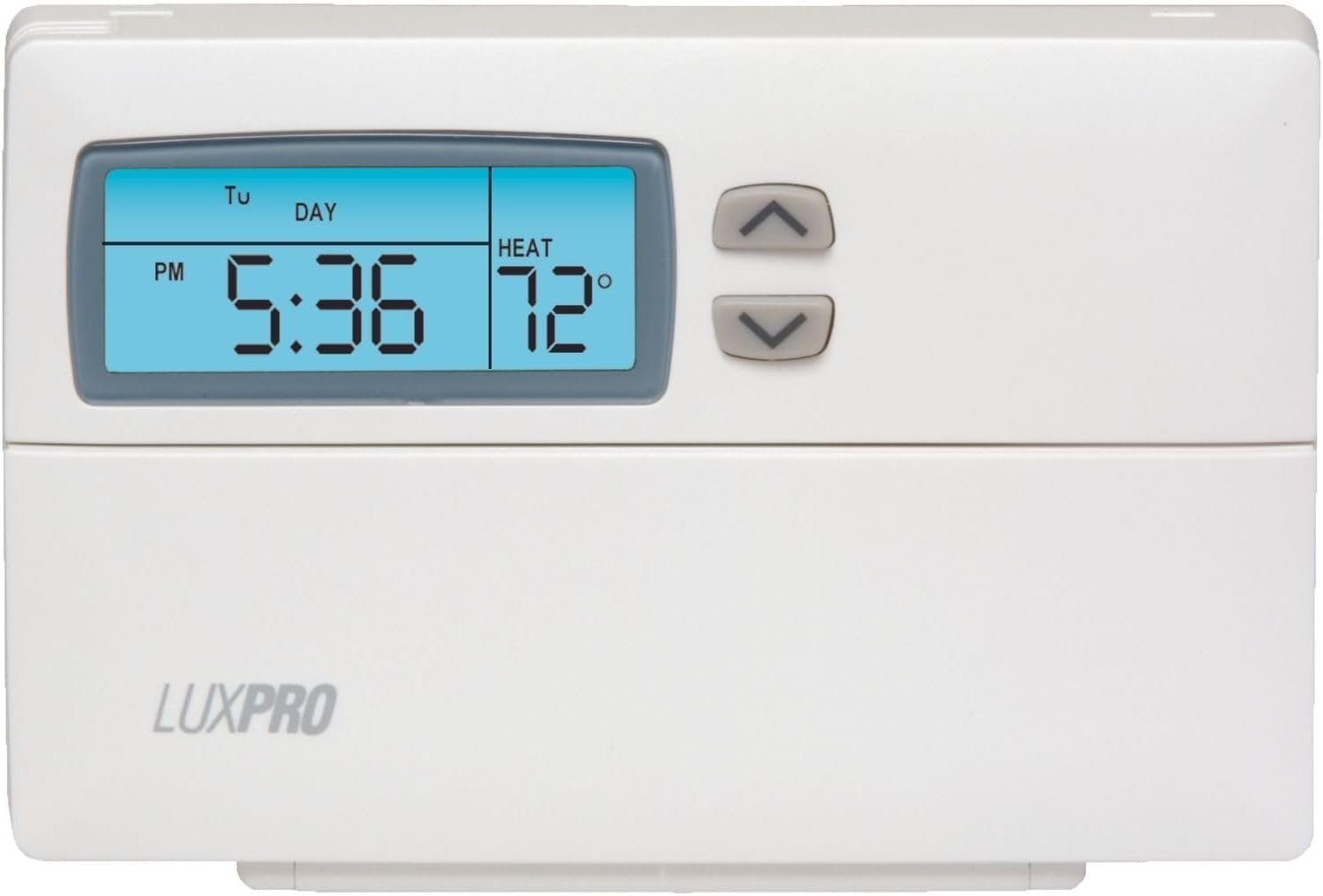 PSP511LC Programmable 5-2 Day LUXPRO Thermostat for Home Use; 1-Heat/1-Cool, Model PSP511LC, with Backlight