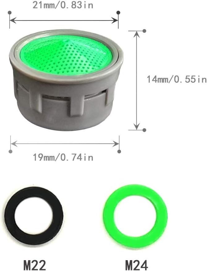 Faucet Aerator, Faucet Flow Restrictor Replacement Parts Insert Sink Aerator for Bathroom (10pcs)
