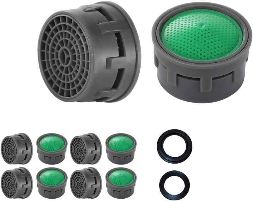 JQK Faucet Areator, 4.75 GPM Insert Aerators 10 Pack Replacement Parts Only Work for Bathroom Sink Faucets, FAG-P10