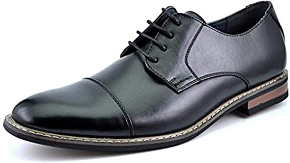 Bruno Marc Italy Men’s Oxford Dress Shoes | Smooth PU Upper, Breathable Lining, Sweat-Wicking Latex Insole for Office & Daily Occasions