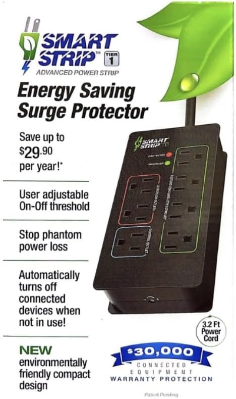 KCG-7MVR Energy Saving Surge Protector with Autoswitching Technology, 7 Outlet