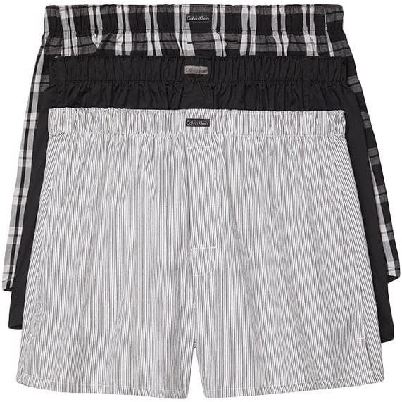Calvin Klein Men’s Underwear Cotton Classics 3-pack Woven Boxer