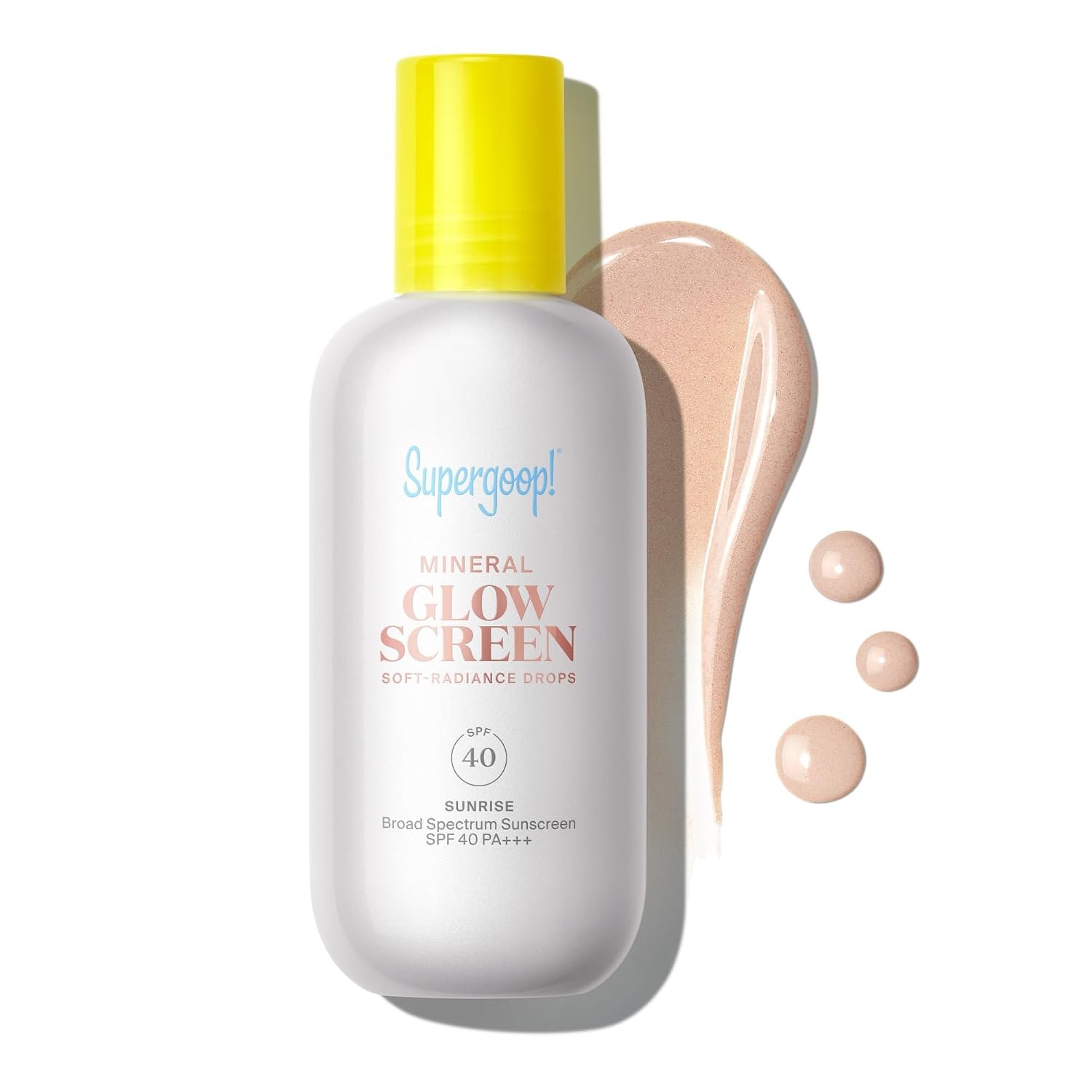 Supergoop! Glowscreen Soft-Radiance Drops Mineral SPF 40-1.7 fl oz – Visibly Illuminates, Smooths, Evens Skin & Blurs Pores Instantly – All Skin Types