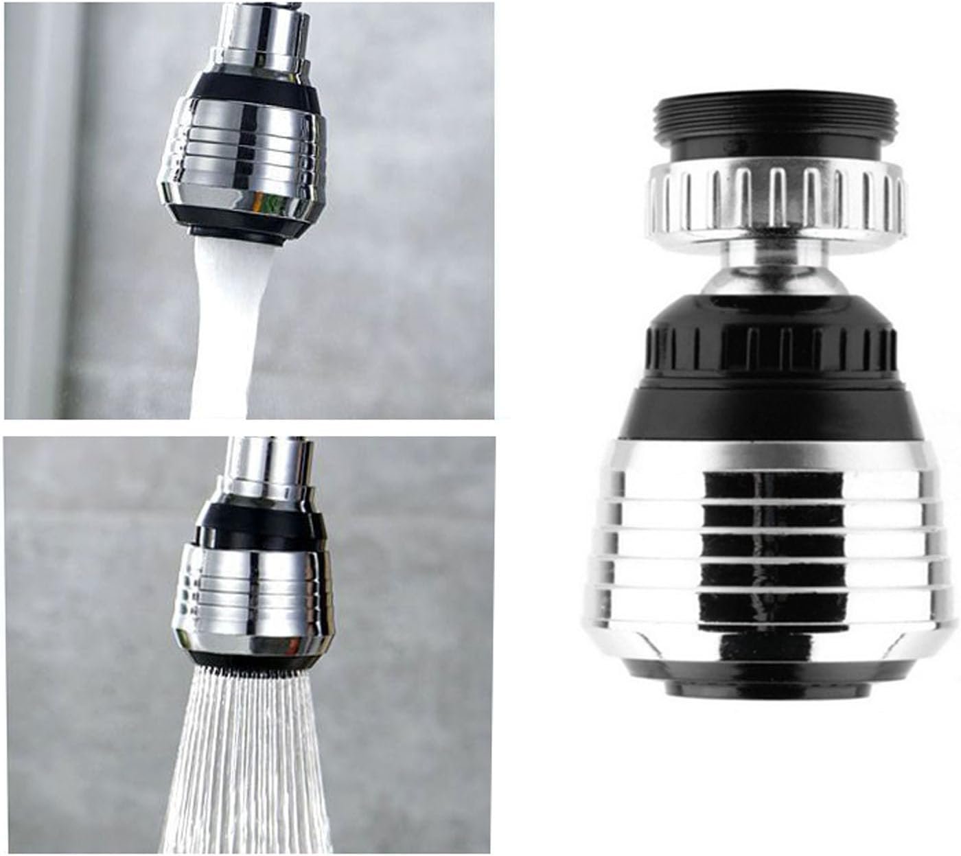 360° Rotate Swivel Water Saving Tap Aerator Diffuser Faucet Nozzle Filter Adapter, Fit M22 M24 Kitchen Sink & Utility Faucets
