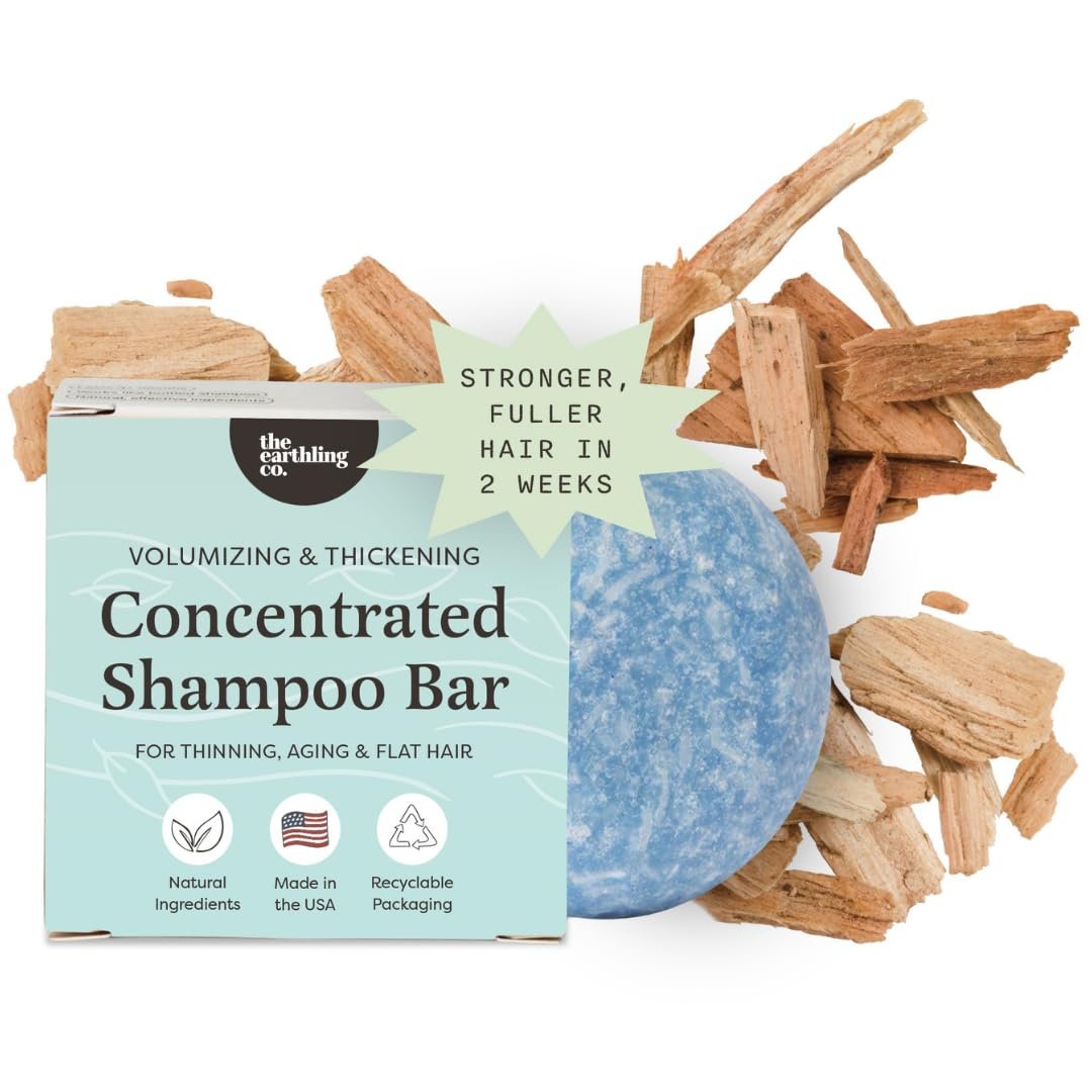 The Earthling Co. Shampoo Bar – Promote Hair Growth, Strengthen & Volumize All Hair Types – Paraben & Sulfate Free formula with Natural, Vegan Ingredients for Dry Hair (Cool Breeze, 3 oz)