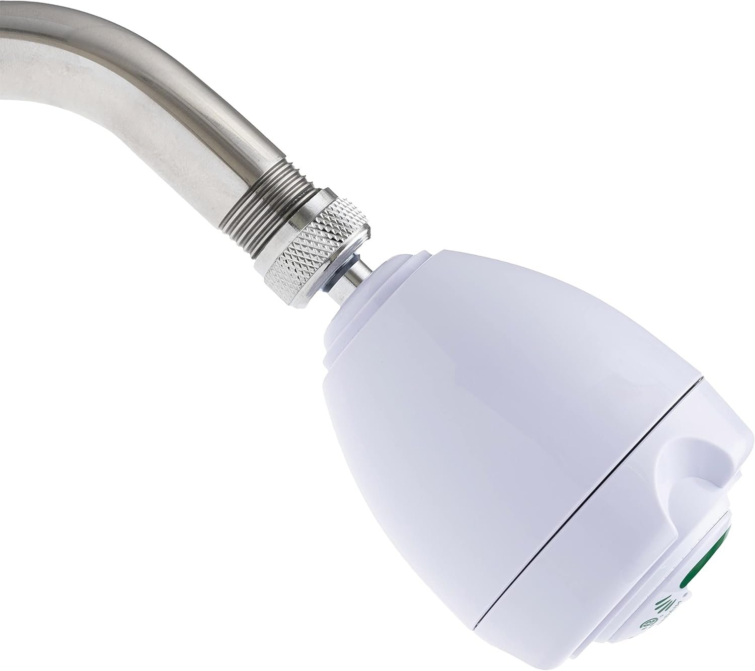 Niagara Conservation N2912 Earth Spa 3-Spray 1.25 GPM 2.7-in. Wall Mount Adjustable Fixed Shower Head in White, with Pressure Compensation Technology