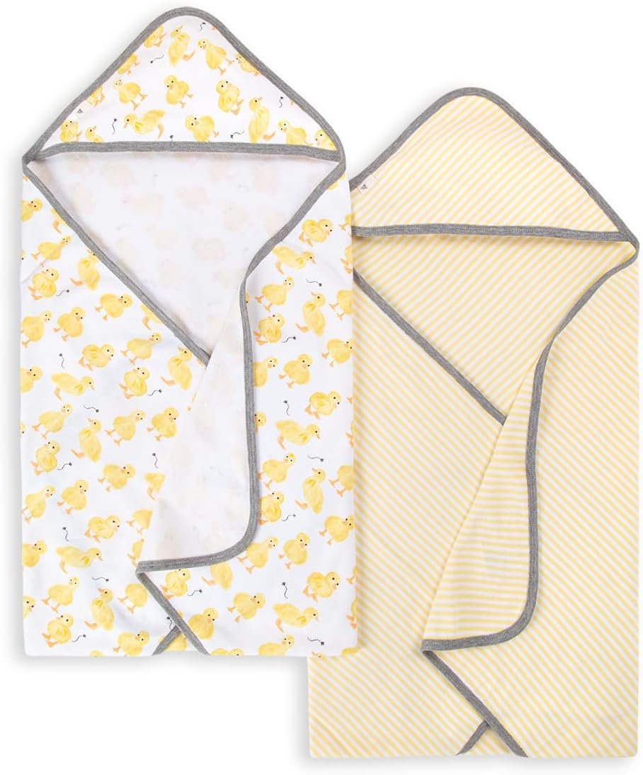 Burt’s Bees Baby Infant Hooded Towels, Unisex Bath Essentials, 2-Pack | Soft and absorbent knit terry 100% organic cotton baby hooded towel that is durable and soft, measures 29″ x 29″