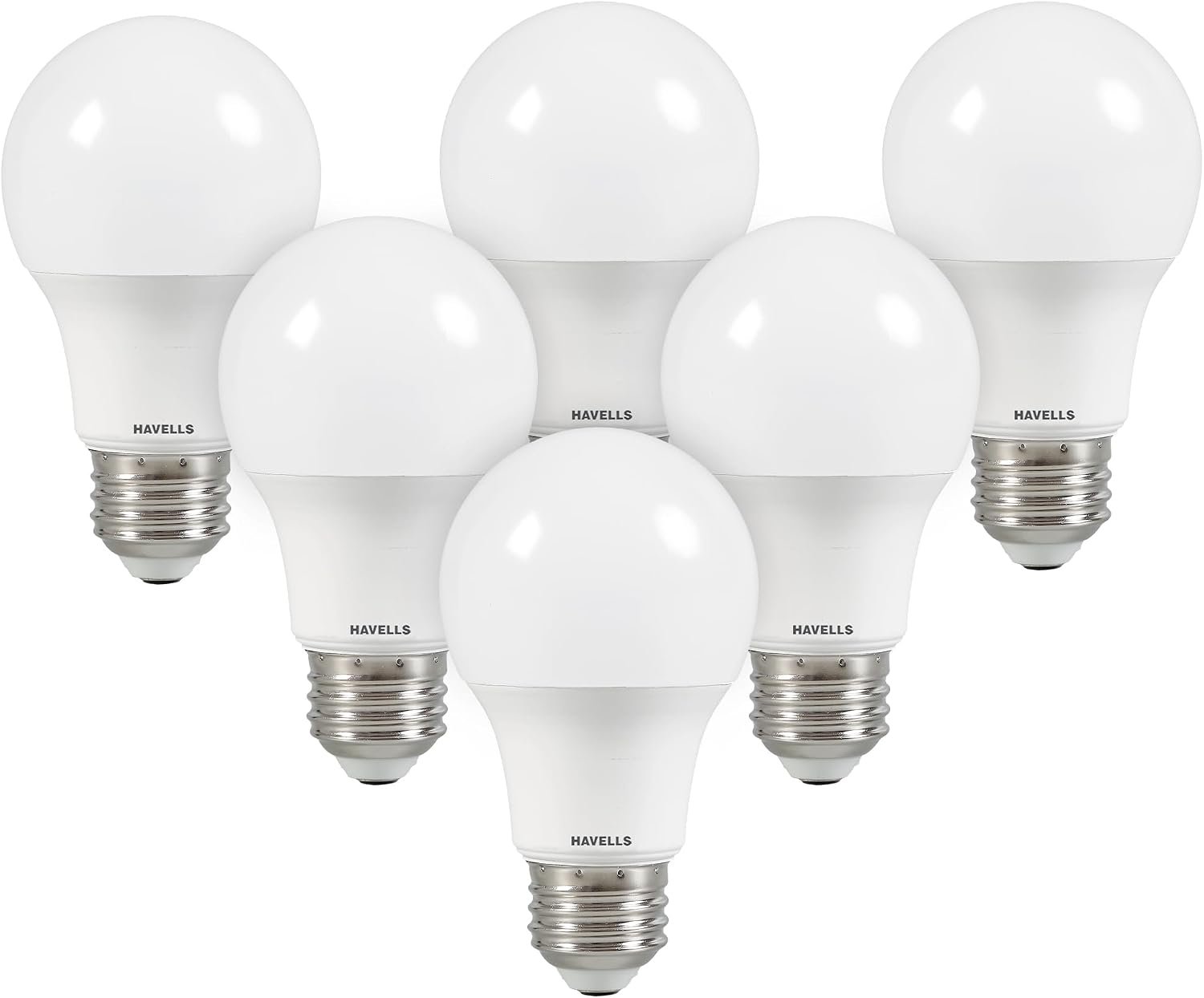 Havells Adore A19 Dimmable LED Light Bulbs, 9W (60W Equivalent), 810 Lumens, E26 Base, Energy Saving, Instant Brightness, 15,000 Hour Lifespan, 2700K-Warm White, Value Pack 6