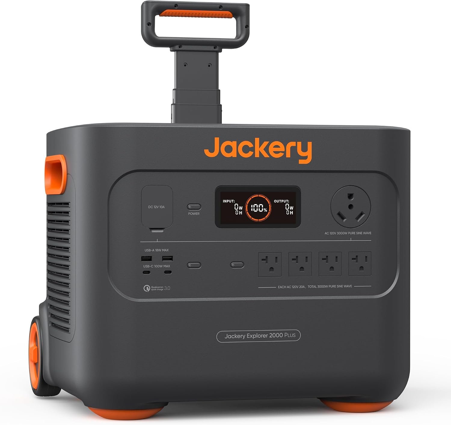 Jackery Explorer 2000 Plus Portable Power Station, 2042Wh, 3000W AC Output | LiFePO4 Battery, Expandable to 24kWh, UPS Home Backup, Solar Generator for Emergency, Camping, RV (Solar Panel Optional)