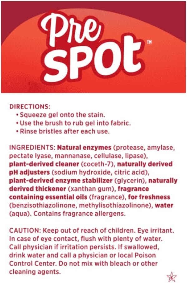 Melaleuca PreSpot with Scrub Brush Tip – 8 fl. oz. | Enzyme-Powered Laundry Stain Remover