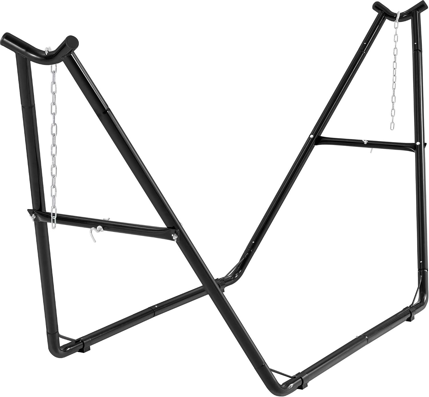 Homgava Universal 2-Person Hammock Stand, 660LBS Capacity,Black | Heavy Duty Steel Hammock Stand, Fits 9.6-14ft Hammocks, Indoor and Outdoor Universal Hammock Stands