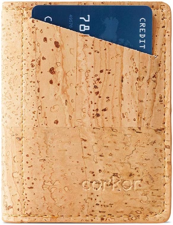 Corkor Cork RFID Slim Wallet – Men’s Wallet – RFID Blocking – Vegan Leather – Cruelty Free – Eco Friendly – Brown