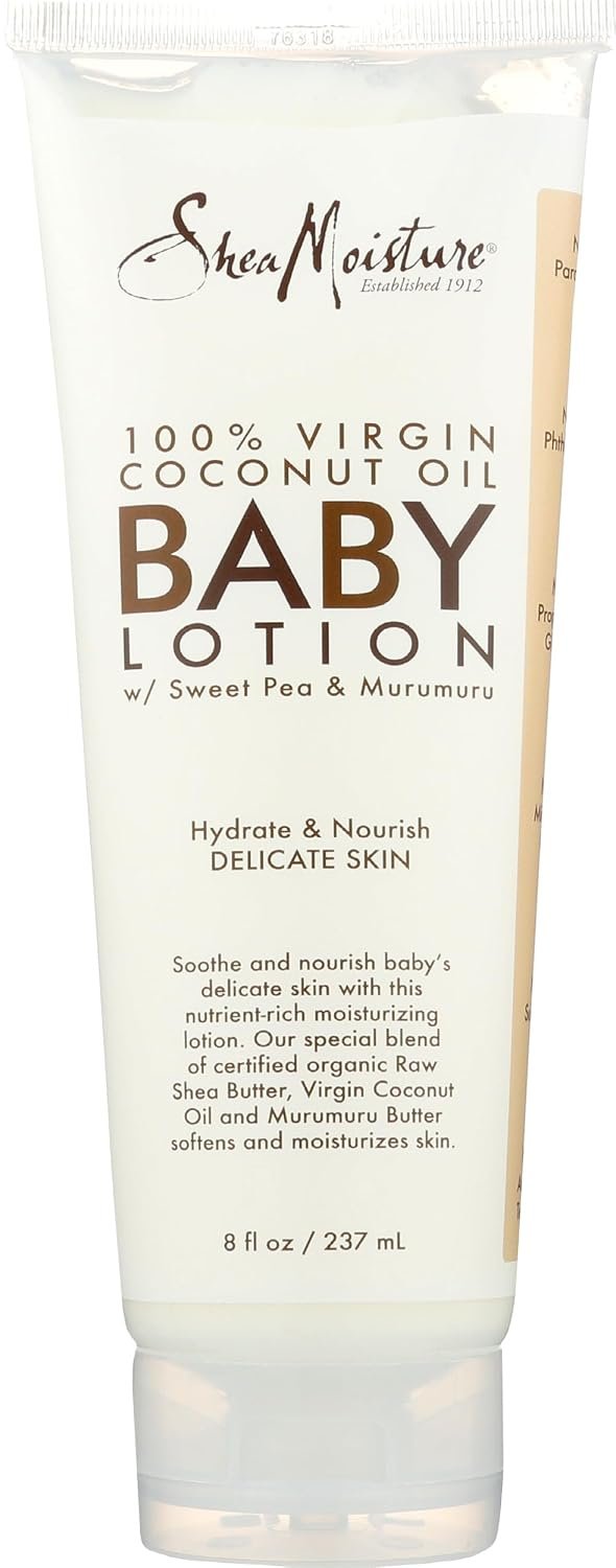 SheaMoisture Baby Lotion 100% Virgin Coconut Oil for Baby Skin Baby Lotion Clear Skin Moisturizer 8 oz
