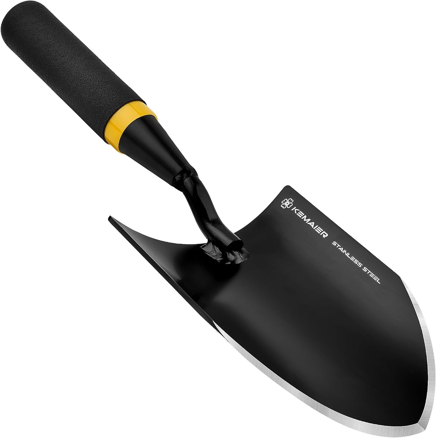 Kemaier Heavy Duty Stainless Steel Garden Trowel Shovel Tools | Full Tang Handle, Bend-Resistant, Hand-Welded, Break-Resistant, Sharp Blade, Wide Blade, For Planting And Weeding