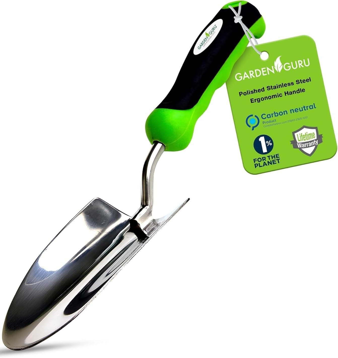 Garden Guru Heavy Duty Garden Trowel Hand Shovel for Gardening – Strong Stainless Steel – Rust Resistant – Ergonomic Grip – Perfect Trowel Garden Tool for Soil Digging Planting Transplanting Weeding