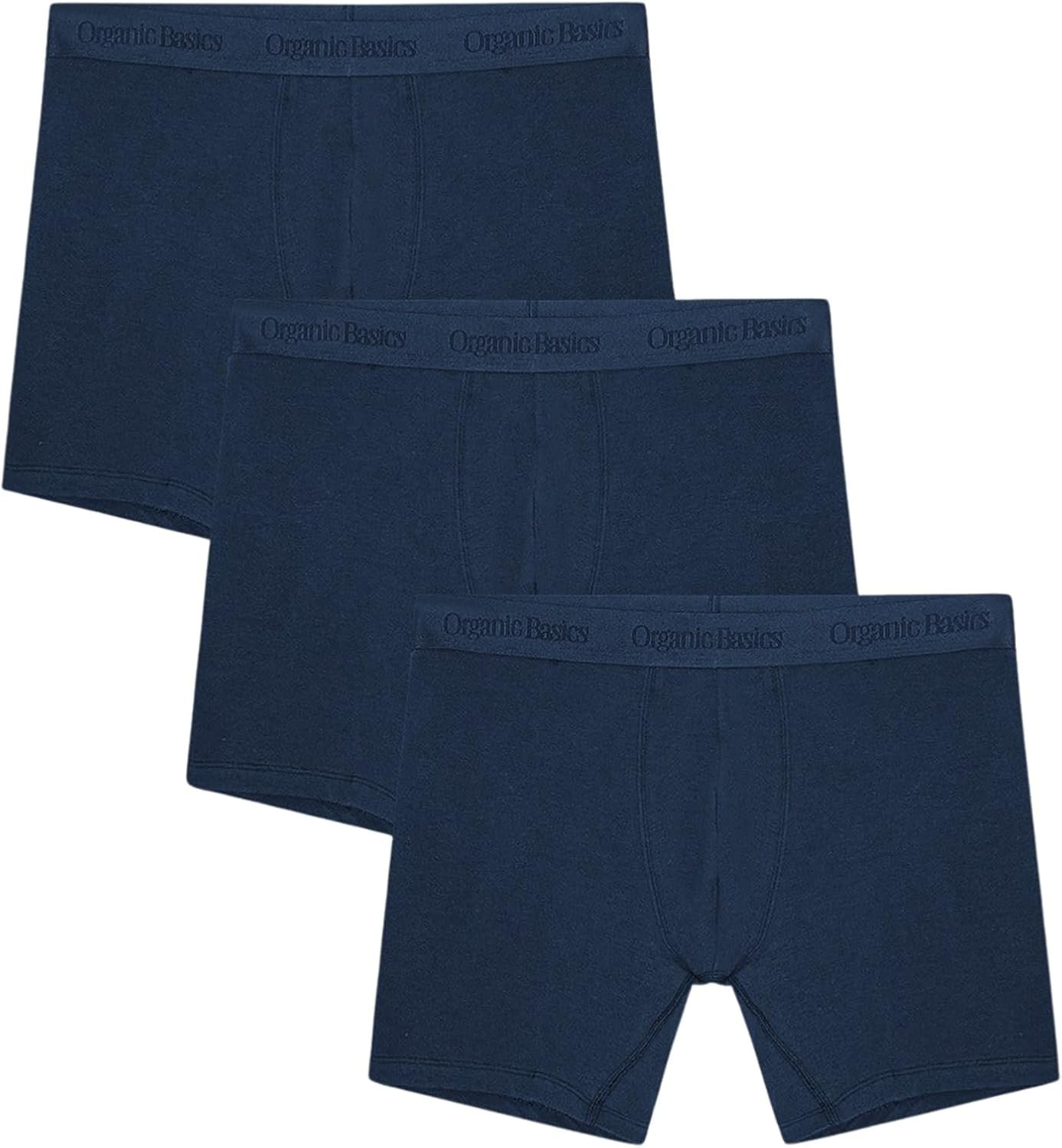 Organic Basics Men’s Core 6″ Organic Cotton Boxer Brief Underwear 3-pack