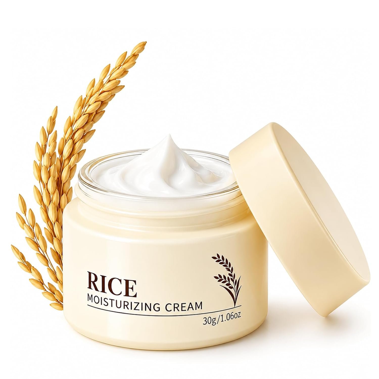 Rice Moisturizing Face Cream, Face Moisturizer Anti Wrinkle Firming Cream | Gentle Skin Strengthening Face Moisturizer,Smoothing Reduce Fine Lines and Redness,Skin Care Gift for All Skin Types (1.06oz)
