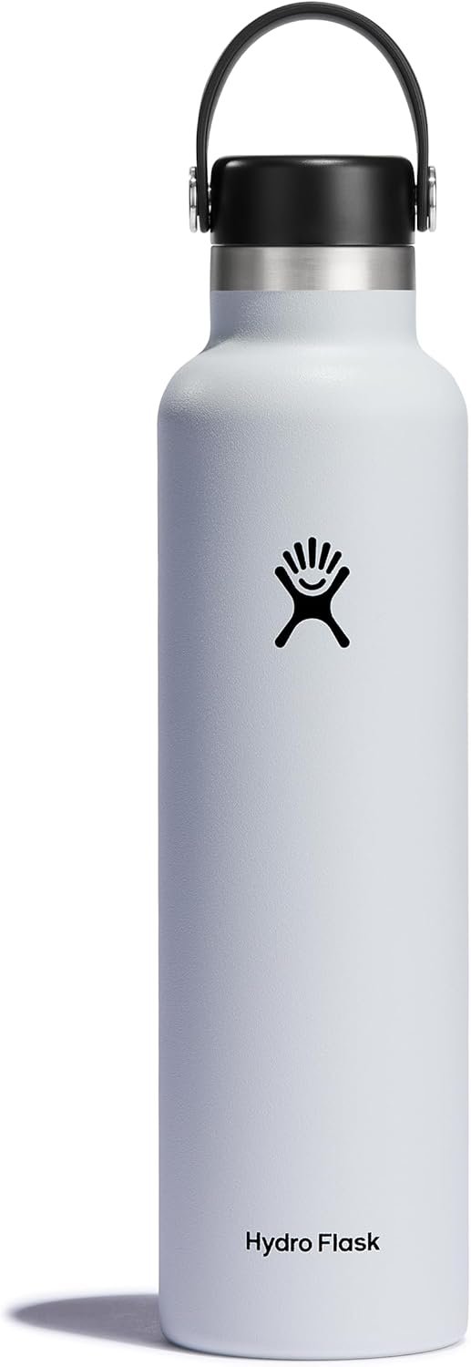 Hydro Flask Water Bottle – Insulated Stainless Steel – Non Spill, Leakproof in 24 Oz White