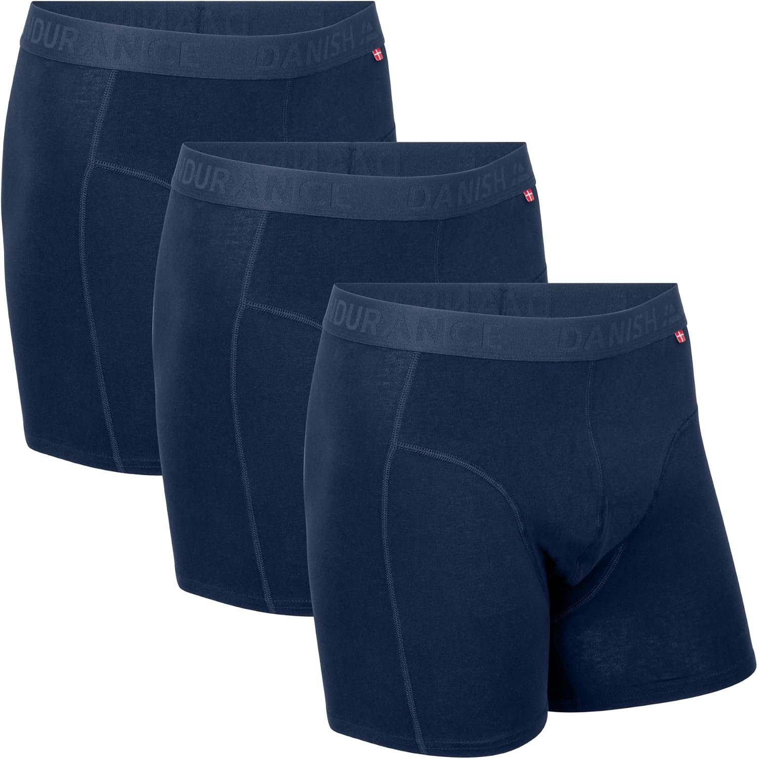DANISH ENDURANCE Men’s Organic Cotton Trunks, Soft, Breathable, 3 & 6-Pack | Organic Cotton Trunks, Soft & Breathable with Secure Elastic Waistband, Anti-Hole Guarantee for Everyday Comfort