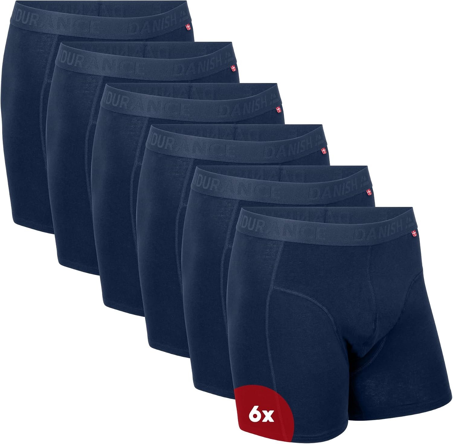 DANISH ENDURANCE Men’s Organic Cotton Trunks, Soft, Breathable, 3 & 6-Pack | Organic Cotton Trunks, Soft & Breathable with Secure Elastic Waistband, Anti-Hole Guarantee for Everyday Comfort