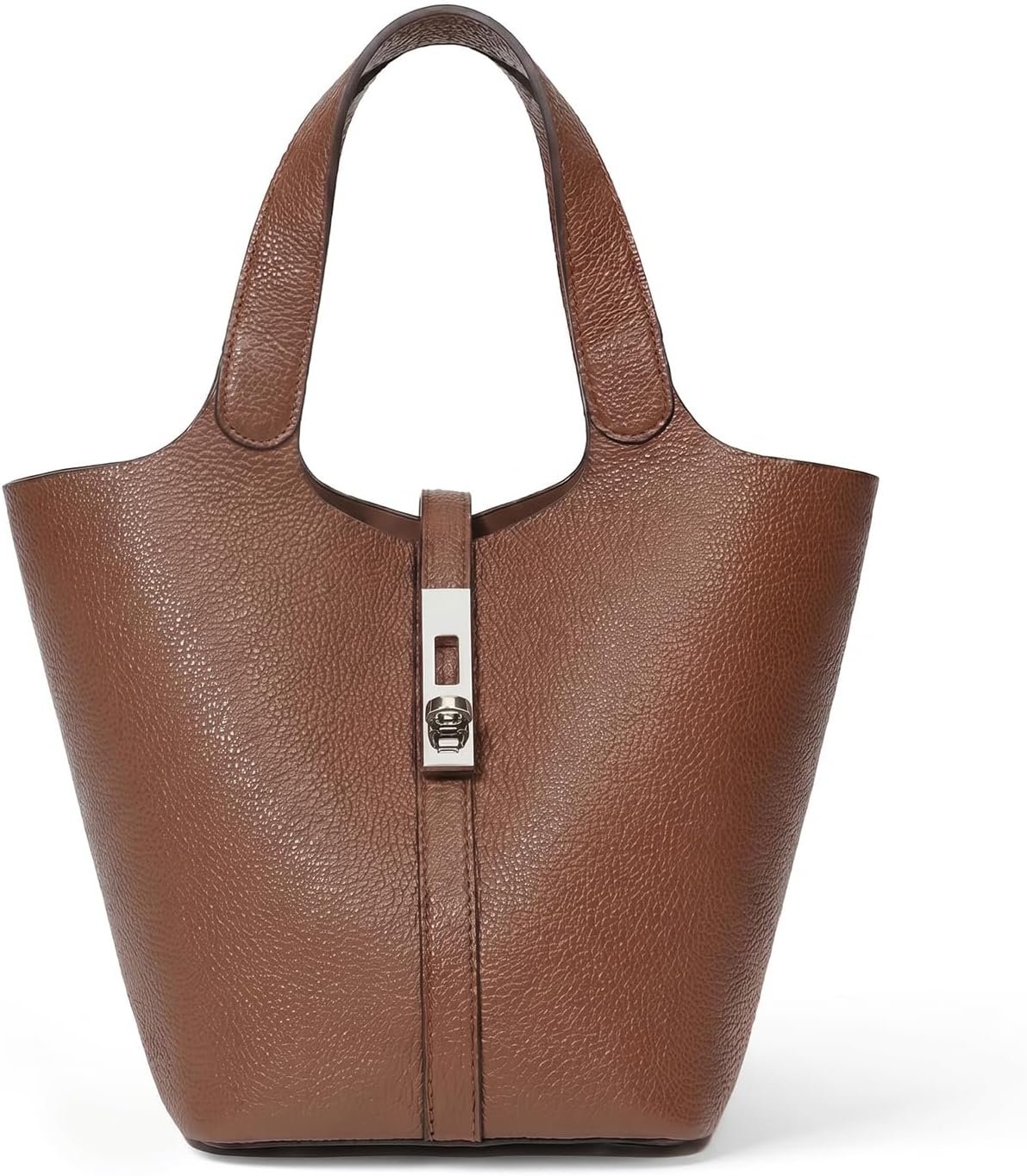 Tote Bag for Women Vegan Leather Bucket Purse for Women Top Handle Handbag Shoulder Bag with Detachable Small Purse