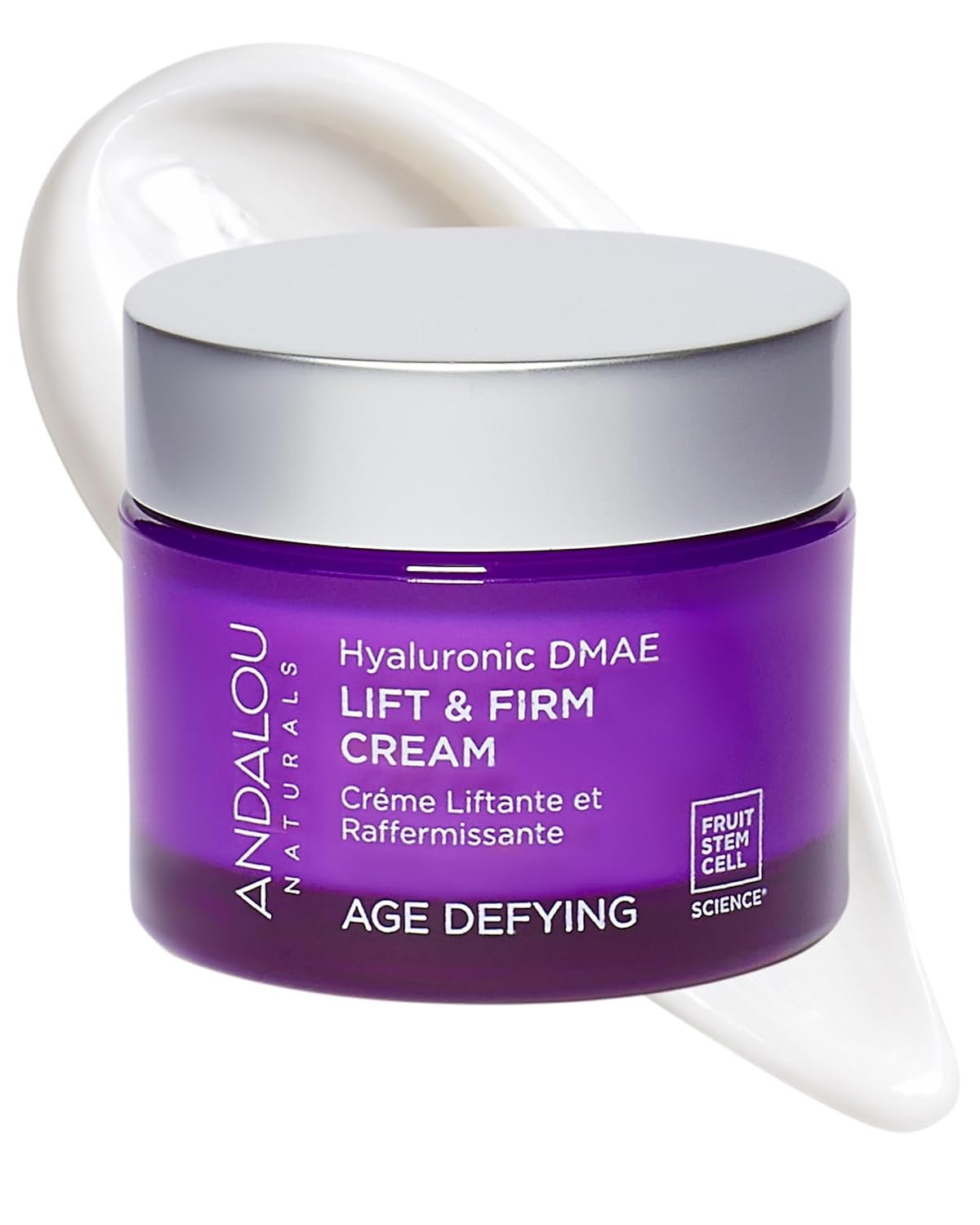 Andalou Naturals Hyaluronic DMAE Lift & Firm Skin Cream (1.7 oz) | Anti Aging Face Moisturizer with Hyaluronic Acid, Helps Reduce Fine Lines & Wrinkles