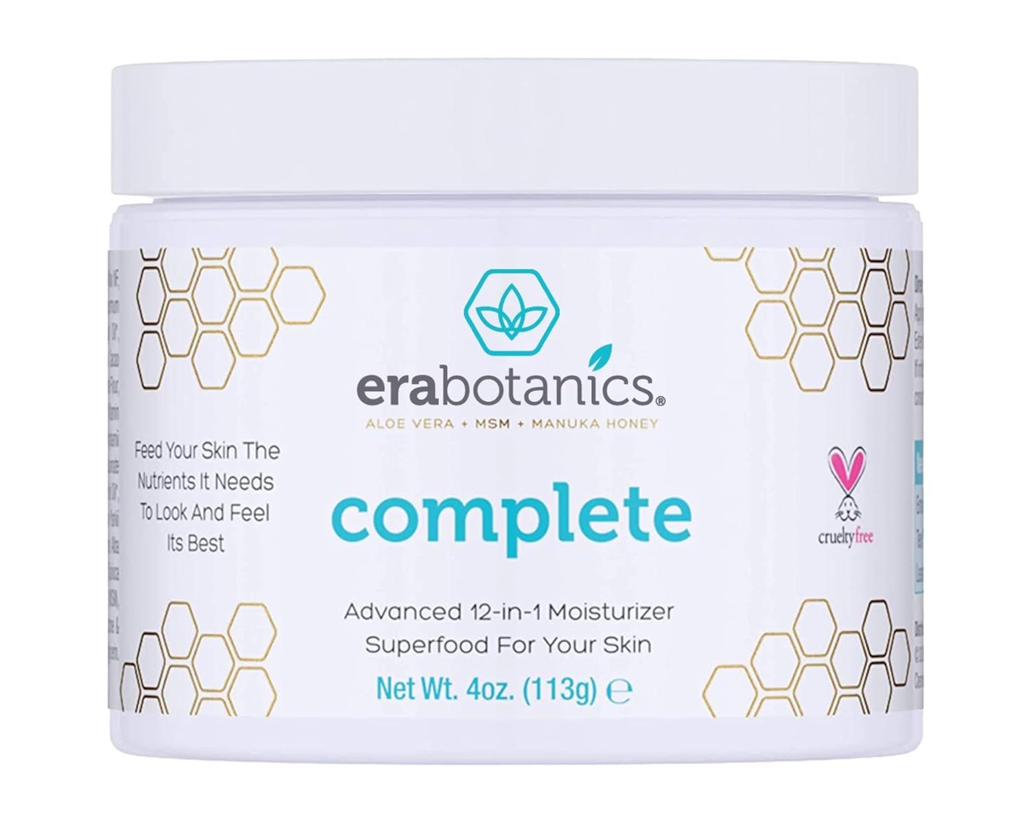 Era Organics Manuka Honey Face Cream – Complete 12-in-1 Daily Moisturizer | Skin Superfood Cream to Help Moisturize, Nourish, Balance & Protect Dry, Sensitive Skin – Non-Greasy, Made in USA 4oz