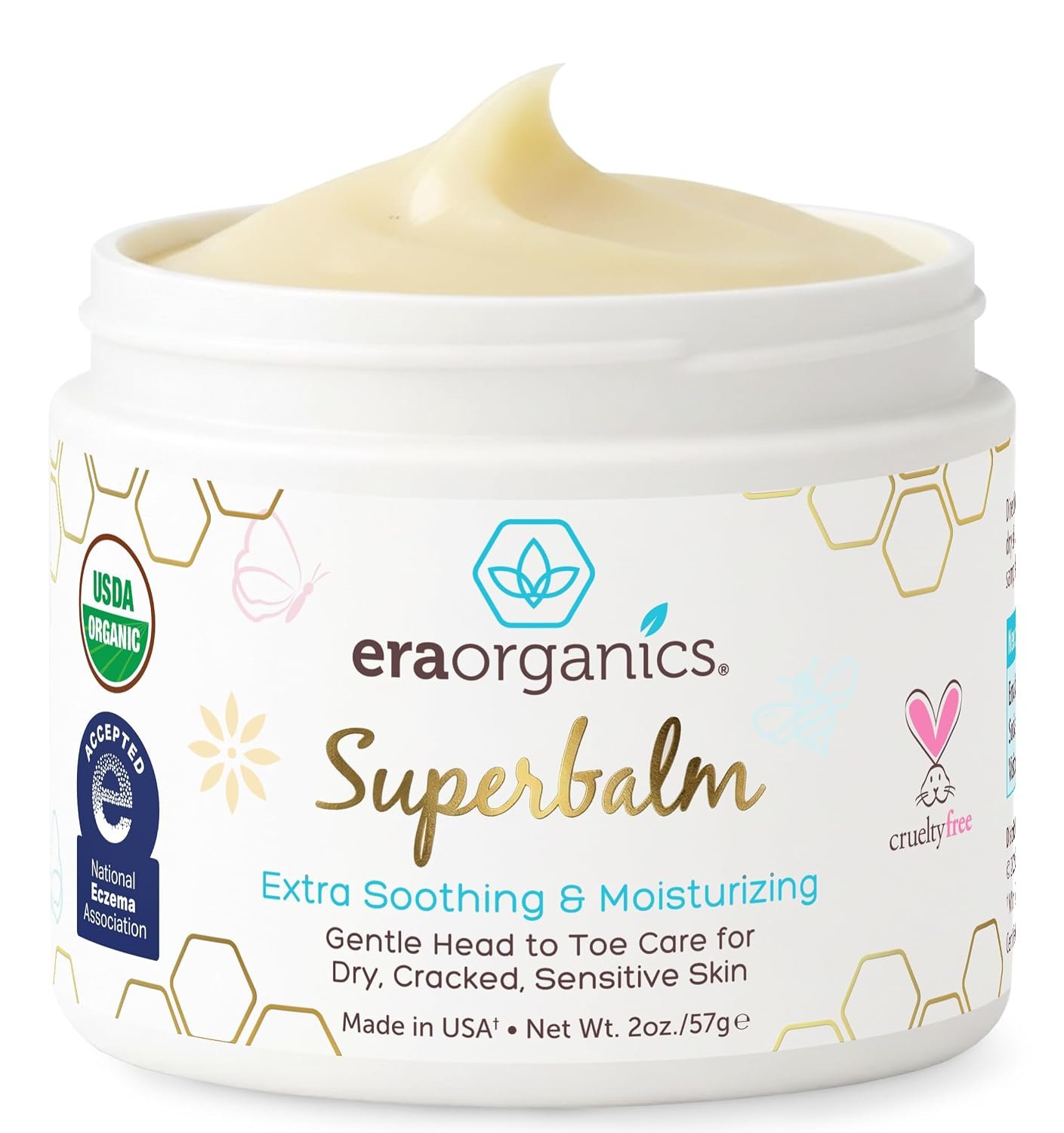 Superbalm USDA Organic Healing Ointment for Baby Eczema & Cradle Cap – 2oz | 100% Natural Soothing Superfood Cream for Toddler & Kids – Eczema, Cradle Cap, Baby Acne & Rashes – Non-Toxic, Fragrance-Free