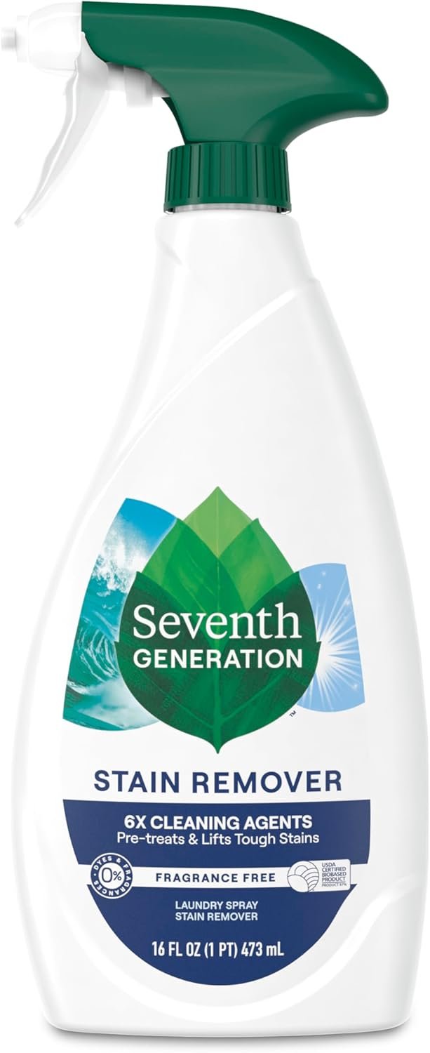 Seventh Generation Laundry Stain Remover, Free & Clear, Unscented, 16 Fl Oz