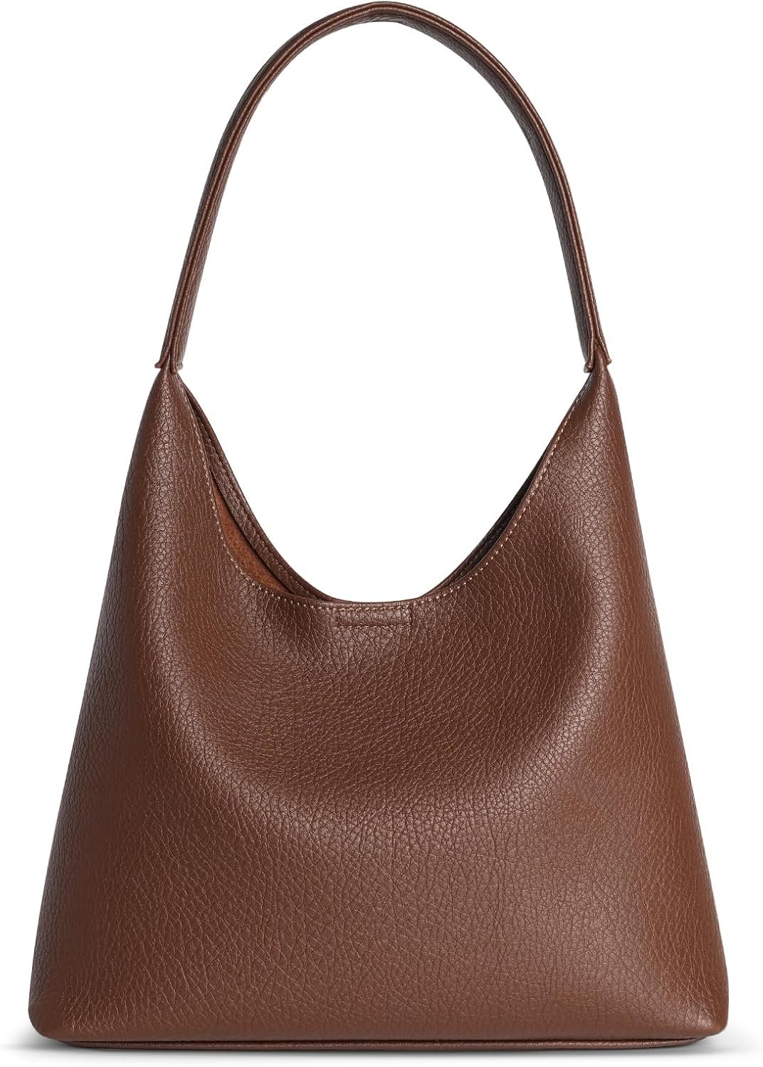 Hobo Bags for Women, Small Slouchy Hobo Purse, Soft Vegan Leather Shoulder Bag Trendy Everyday Tote Handbag, 11” (28cm)