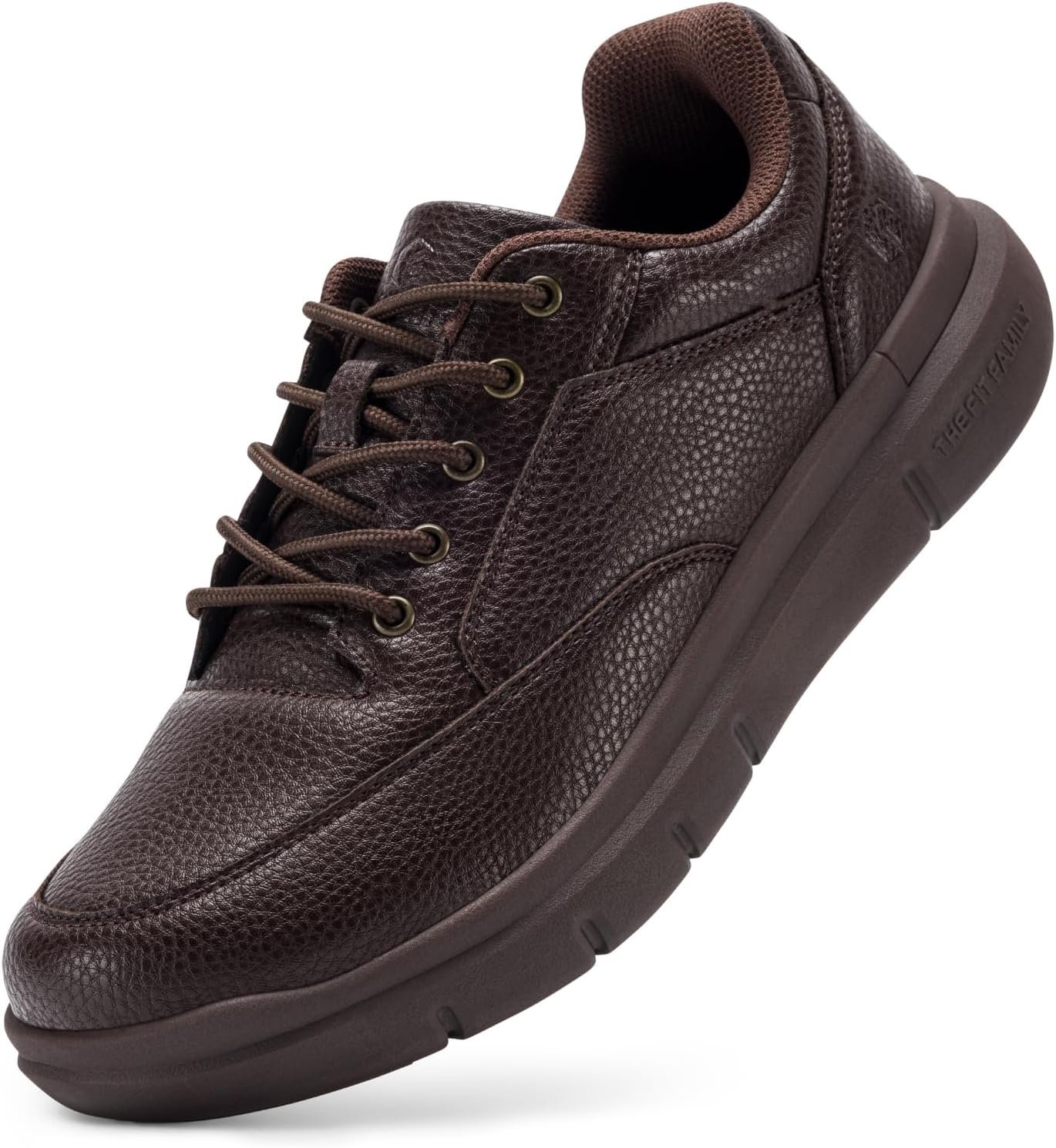 FitVille Men Wide Walking Shoes Casual Comfortable Dress Shoes Lightweight Arch Support Oxford Shoes Non-Slip Vegan Leather Business Sneakers