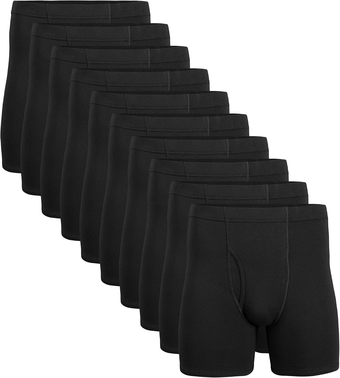 Gildan Men’s Underwear Covered Waistband Boxer Briefs, Multipack