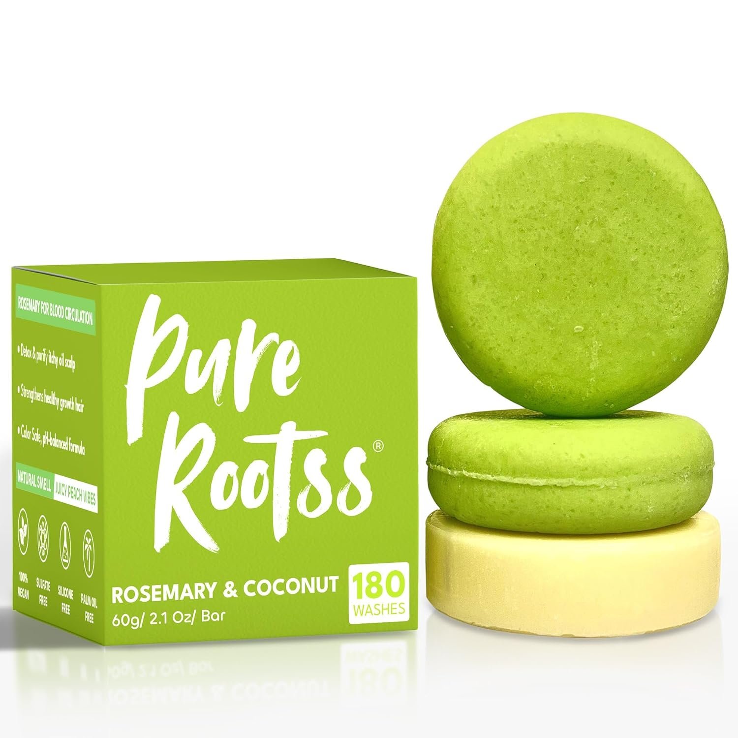 Rosemary Shampoo and Conditioner Bar Set 3 – For Healthy-Looking Hair – Natural Solid Shampoo Bars for Women with Straight, Curly Hair, Sulfate & Silicone free