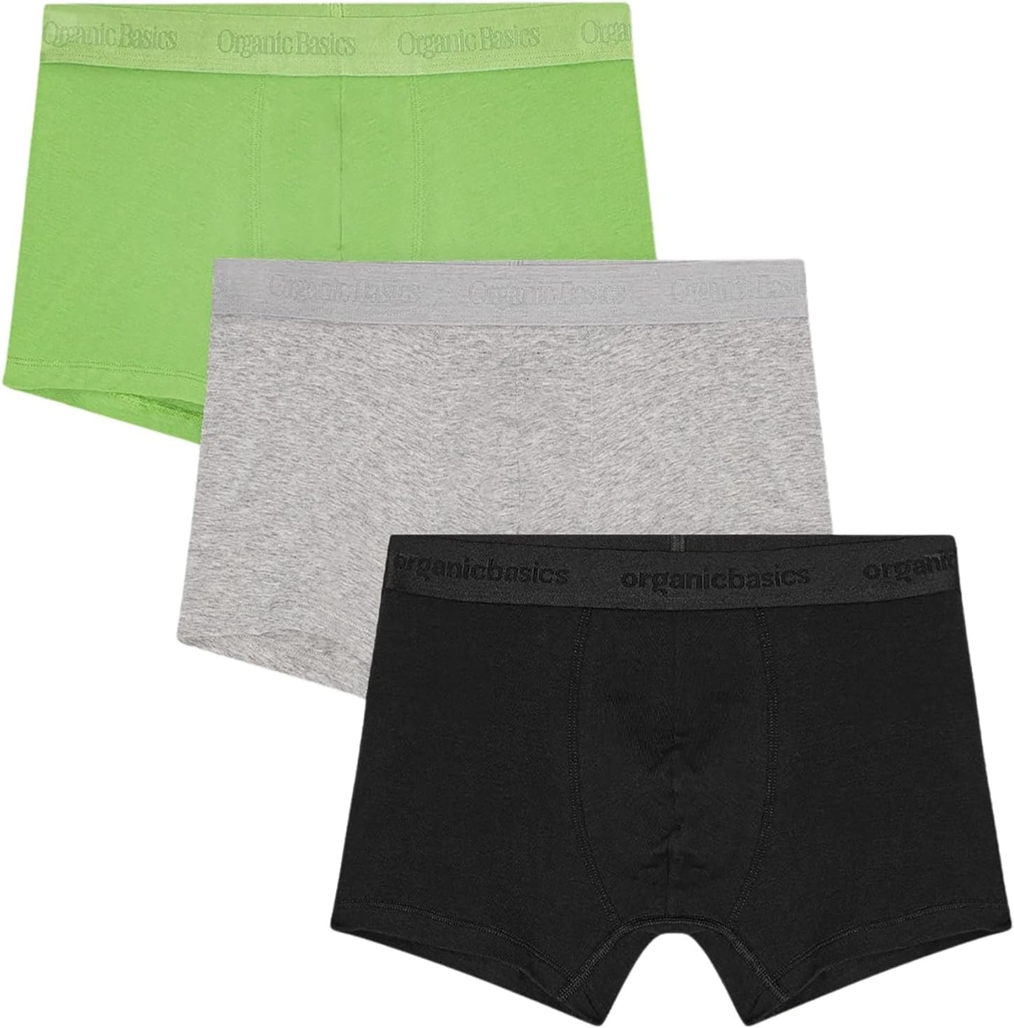 Organic Basics Men’s Core 3″ Organic Cotton Boxer Trunk Underwear 3-Pack