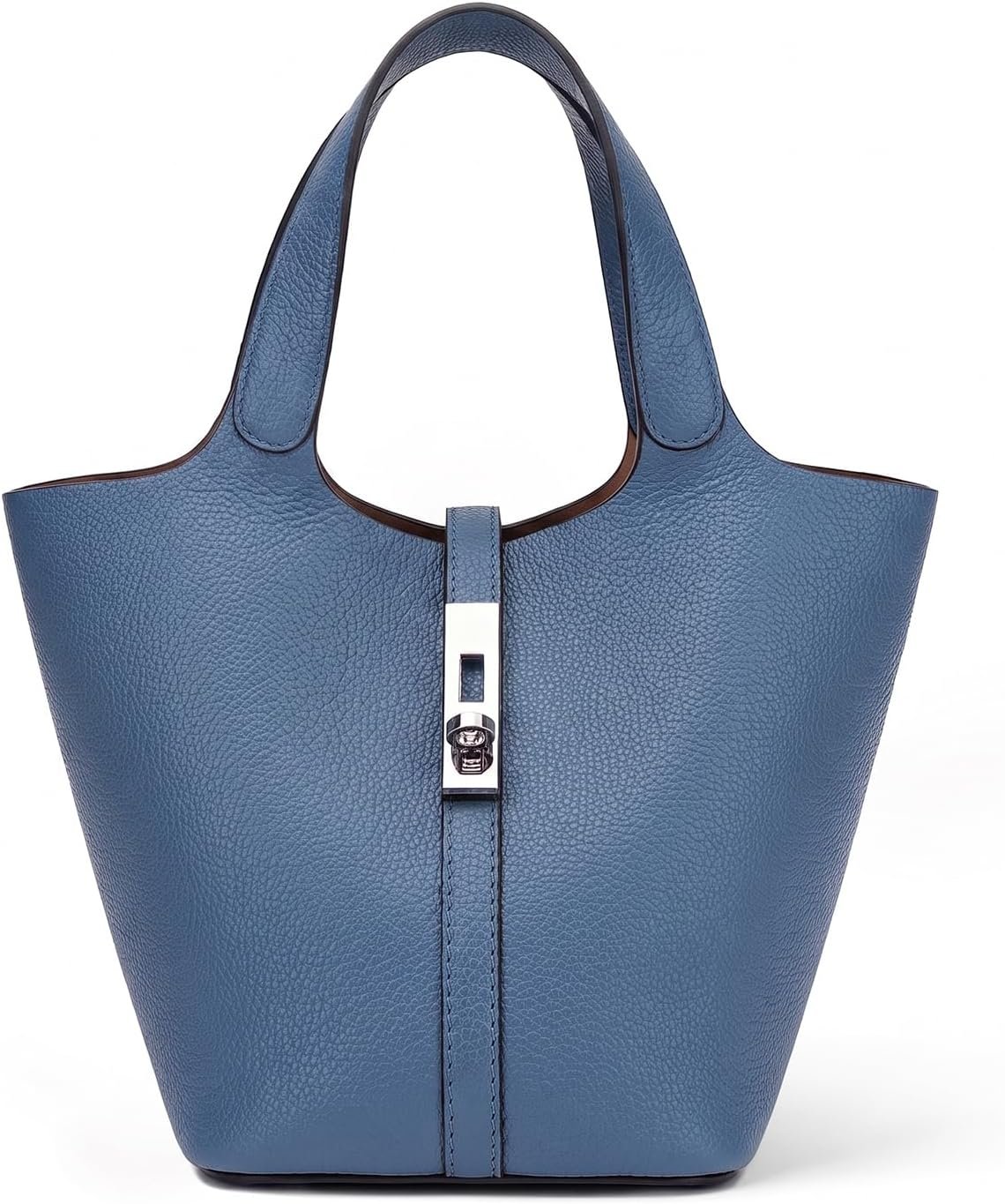 Tote Bag for Women Vegan Leather Bucket Purse for Women Top Handle Handbag Shoulder Bag with Detachable Small Purse