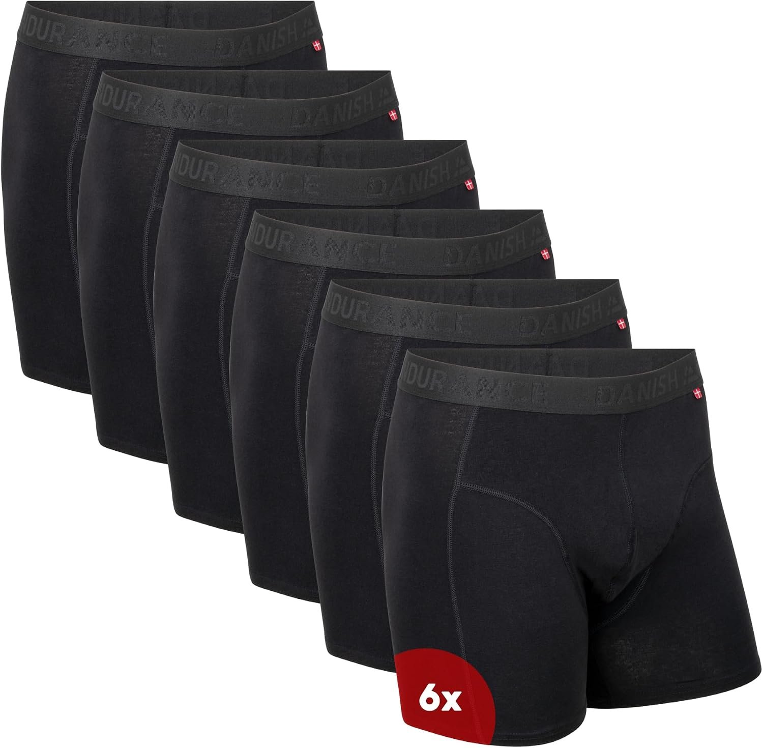 DANISH ENDURANCE Men’s Organic Cotton Trunks, Soft, Breathable, 3 & 6-Pack | Organic Cotton Trunks, Soft & Breathable with Secure Elastic Waistband, Anti-Hole Guarantee for Everyday Comfort