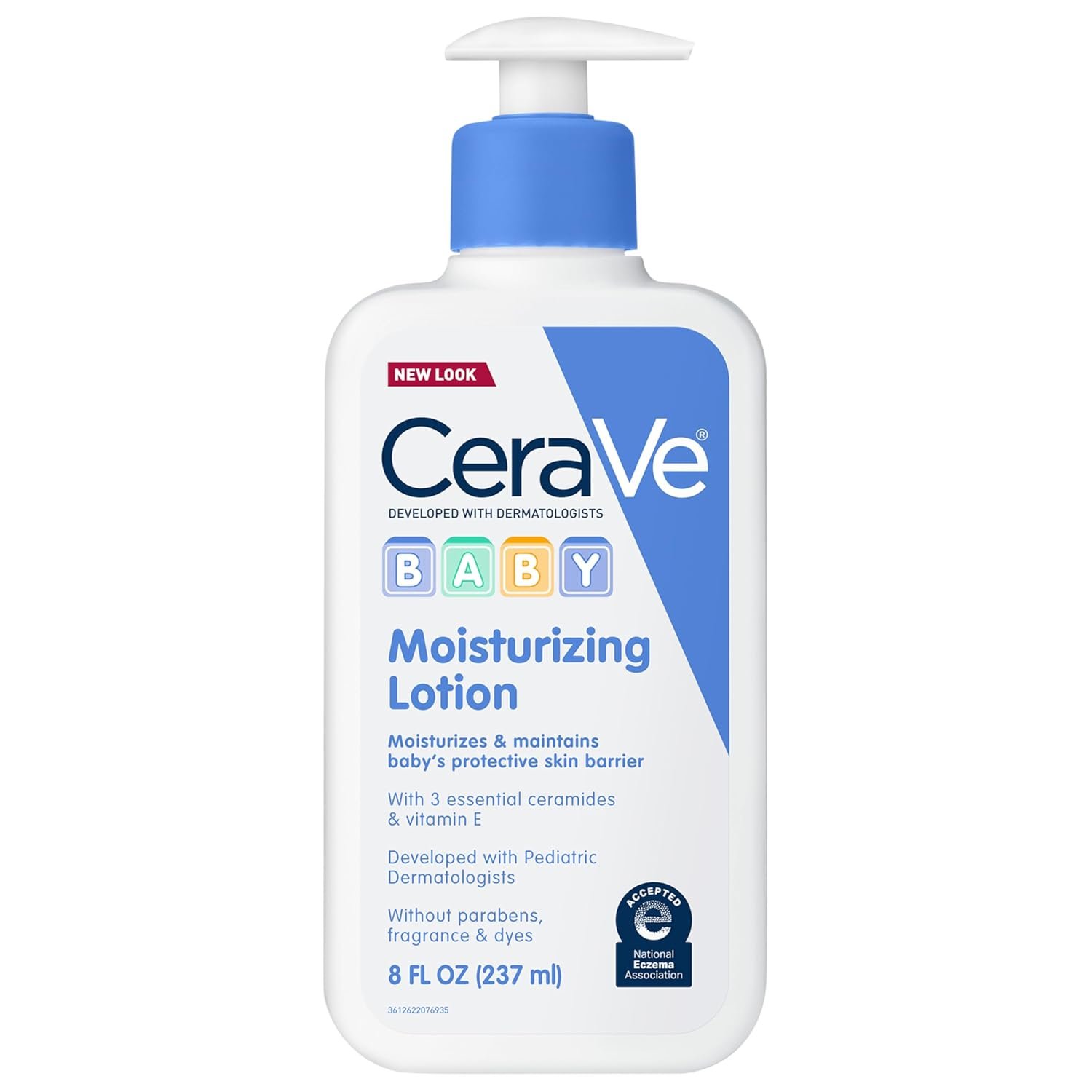 CeraVe Baby Lotion, Baby Skin Moisturizer with Vitamin E & Niacinamide, 8oz | Gently Hydrates Delicate Skin with A Non-Greasy Feel, Free Of Fragrance, Dyes, Paraben & Phthalates