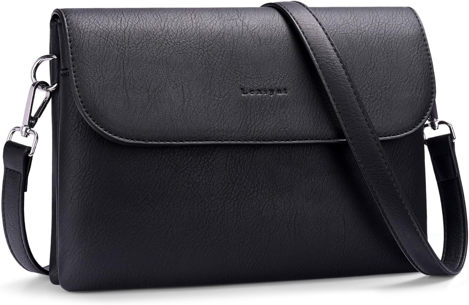 RFID Crossbody Bags for Women Vegan Leather with 2 Straps White | Purse Shoulder Bag Travel Cell Phone