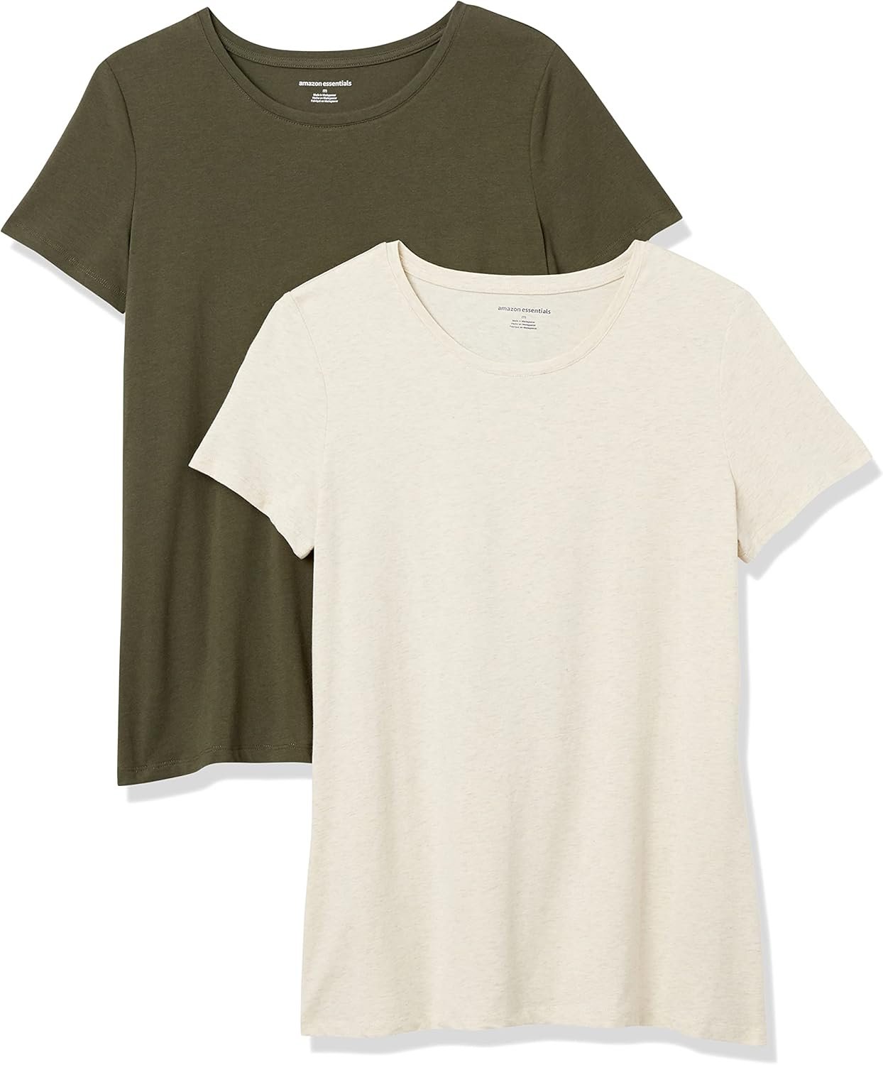 Amazon Essentials Women’s Regular-Fit Short-Sleeve Crewneck T-Shirt, Multipacks