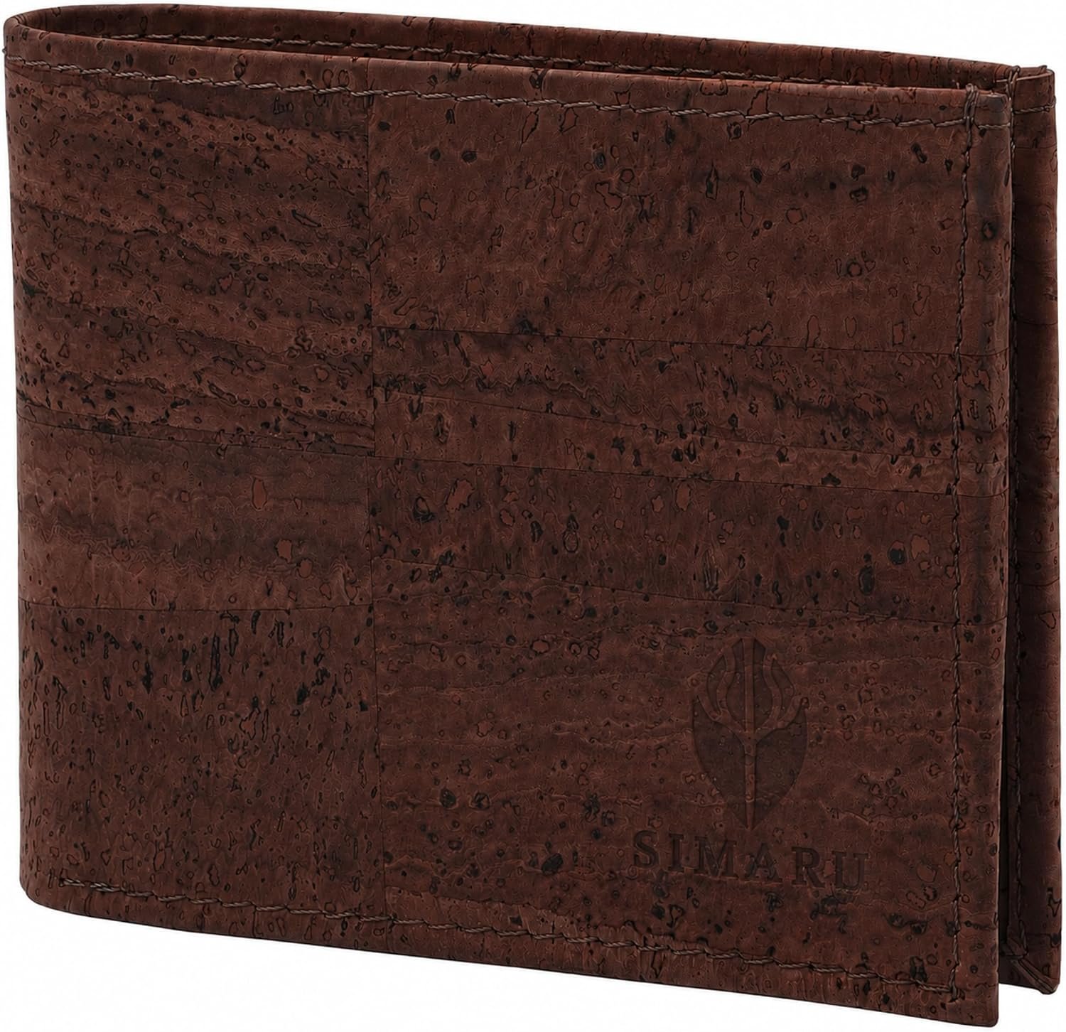 Cork Wallet with RFID Blocking, Unisex Compact Wallet for 11+ Cards, Cash & Coins, Fold-Out Compartments, ID Window, Vegan Cork Wallet (Brown)
