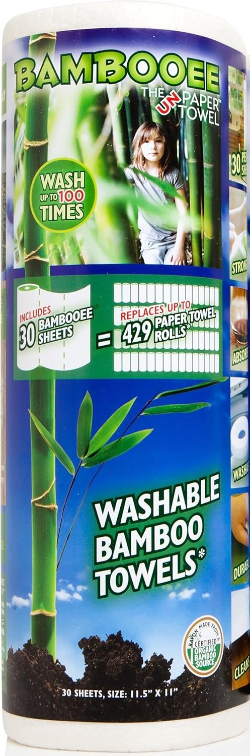 Bambooee Paper Towel Replacement 30-Sheet Roll, As Seen on SharkTank, We plant a tree with everyroll sold