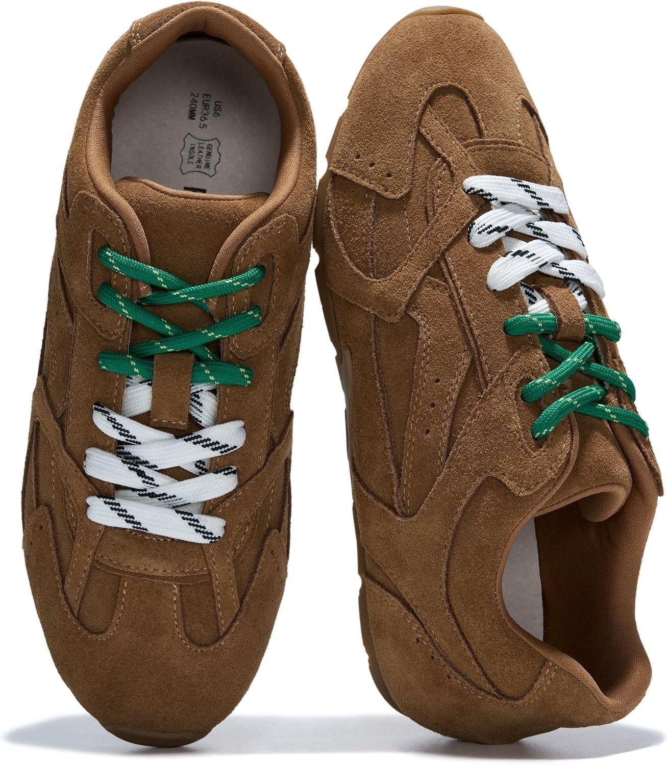 Project Cloud Genuine Leather Womens Barefoot Lace Up Shoes Non Slip Sole | Memory Foam Insole Lightweight Fashion Sneakers for All Day Casual Comfort with Flexible Support and Cushioned Everyday Wear