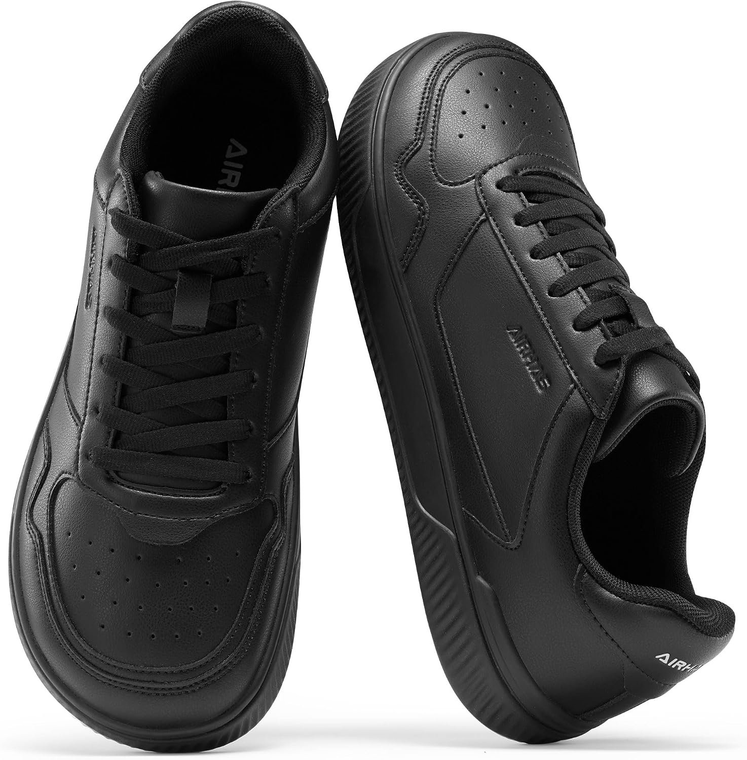 AIRHAS Men’s Barefoot Shoes | Wide Toe Box Minimalist Sneakers | Vegan Leather Zero Drop Casual Walking Shoes