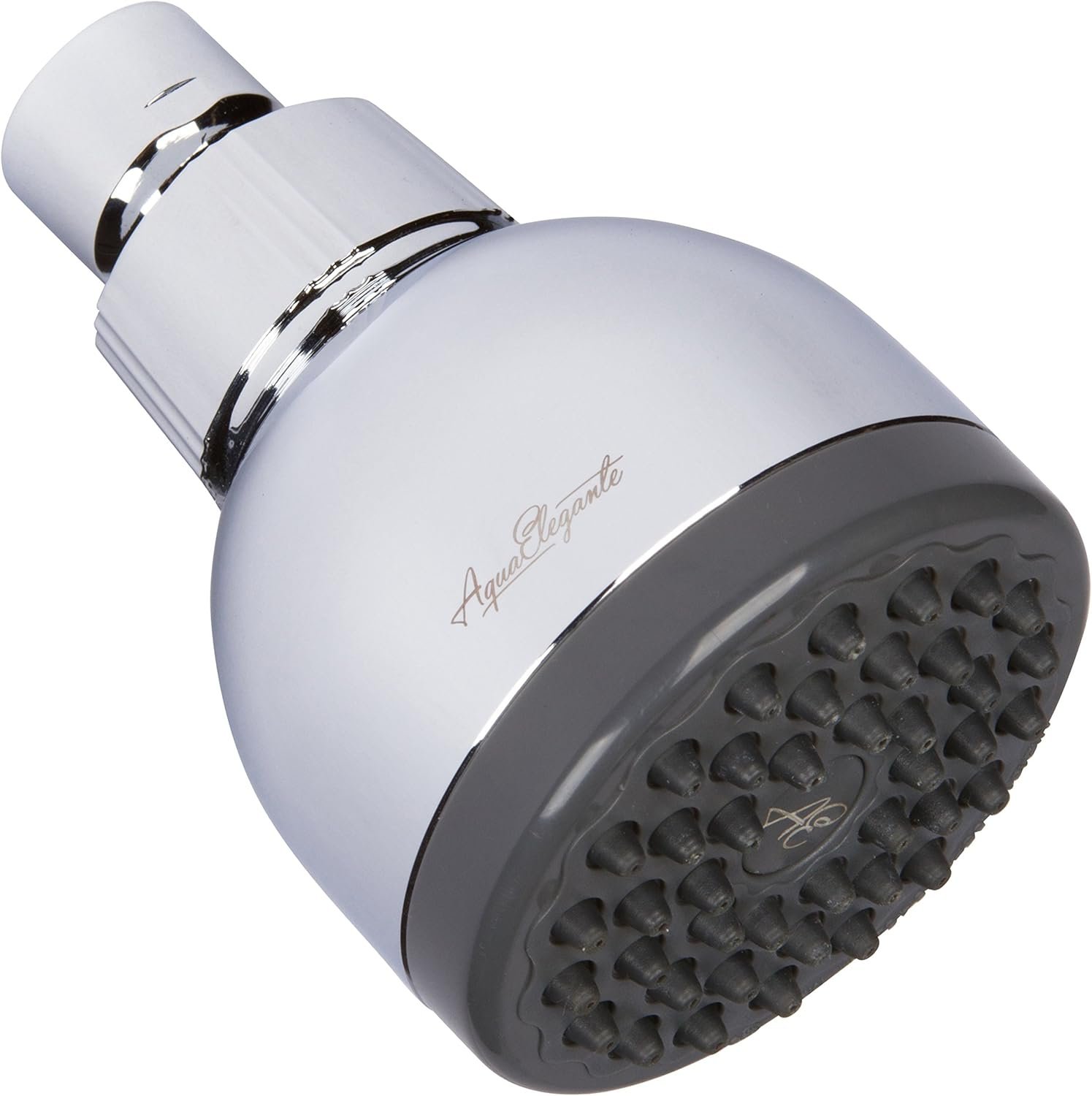 Aqua Elegante High Pressure Shower Head – Best 3 Inch Wall Mount Bathroom Showerhead For Boosting Low Flow With Anti-Clog Nozzles & Adjustable Brass Ball Joint – 2.5 GPM – Polished Chrome