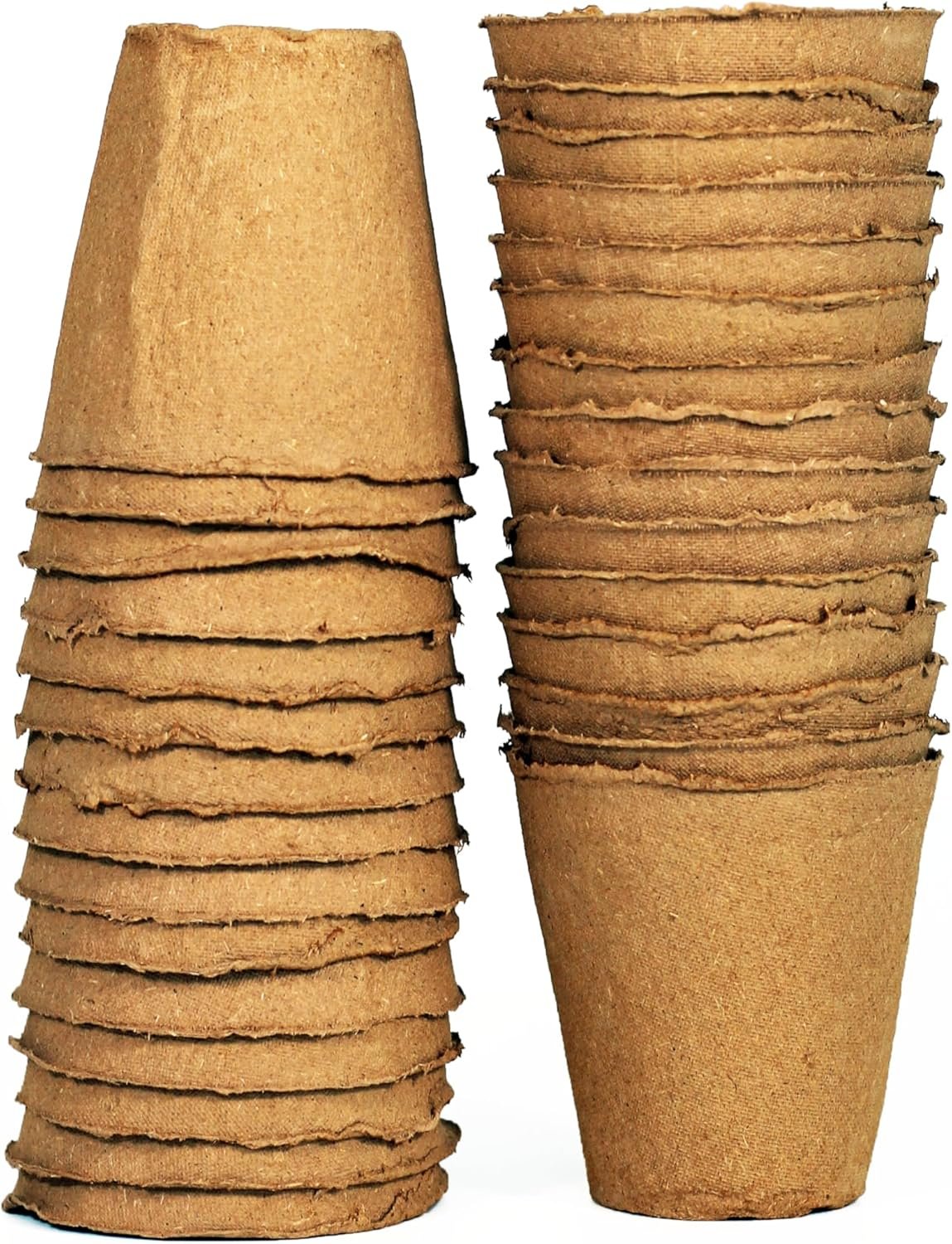 Daniel’s Plants 4″ Naked Pots | Large Natural Plantable Seed Starter Pots | OMRI-Listed Biodegradable for Seedlings | Enhanced Aeration | Earth Friendly – Peat Free | 30 Pack 4 Inch Round